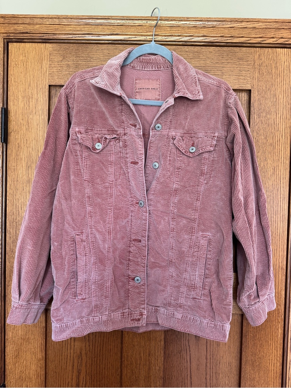American Eagle Outfitters Mauve Corduroy Jean Jacket